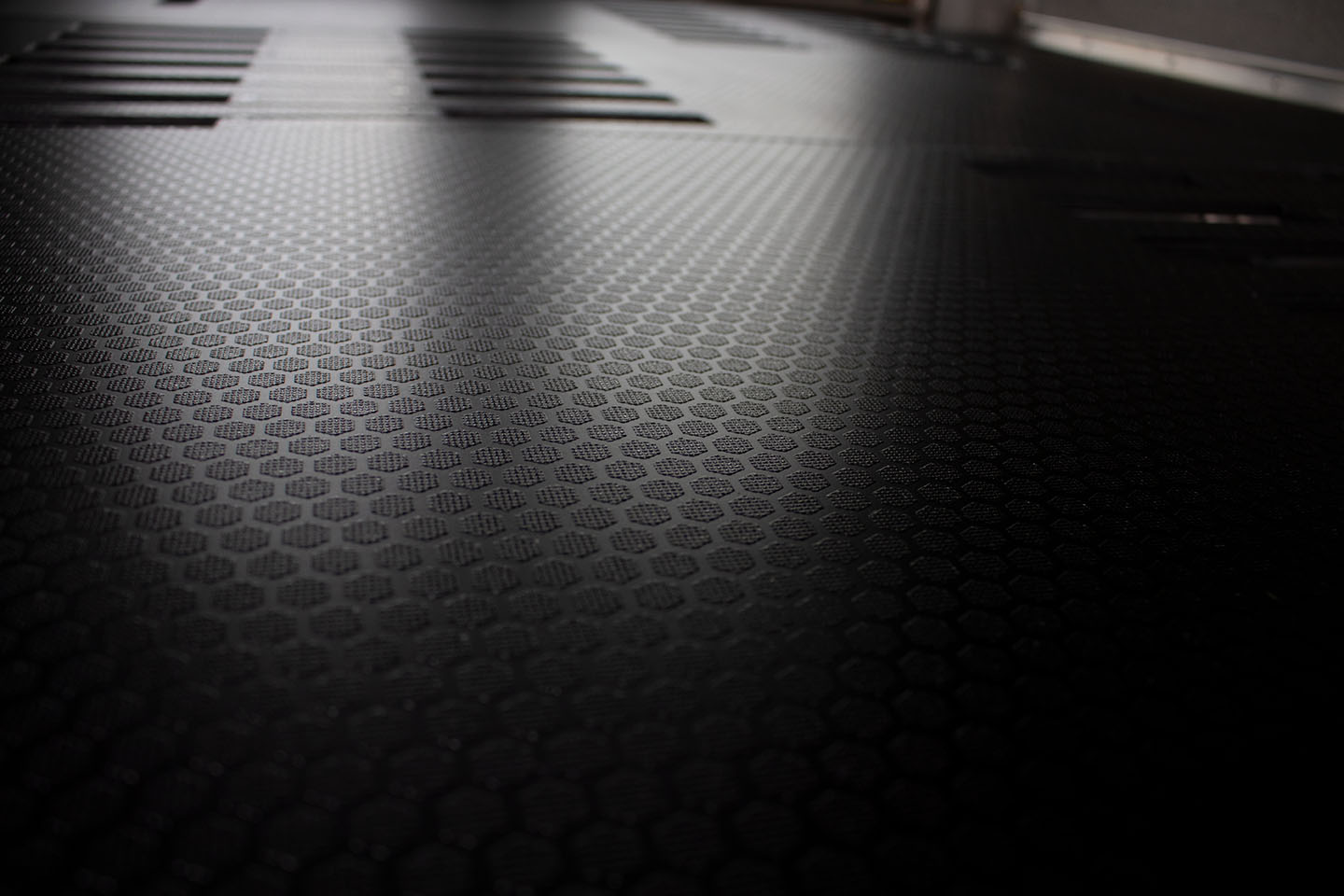 Close-up of material used in adjustable van bed system