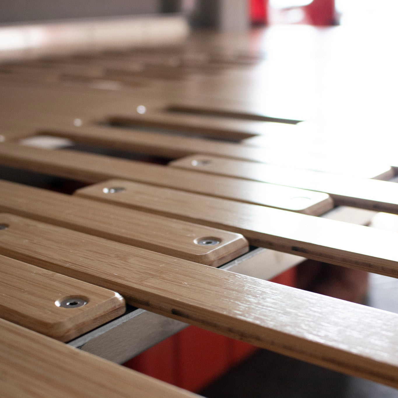 Wood detail of MOAB Traverse Camper Van Bed
