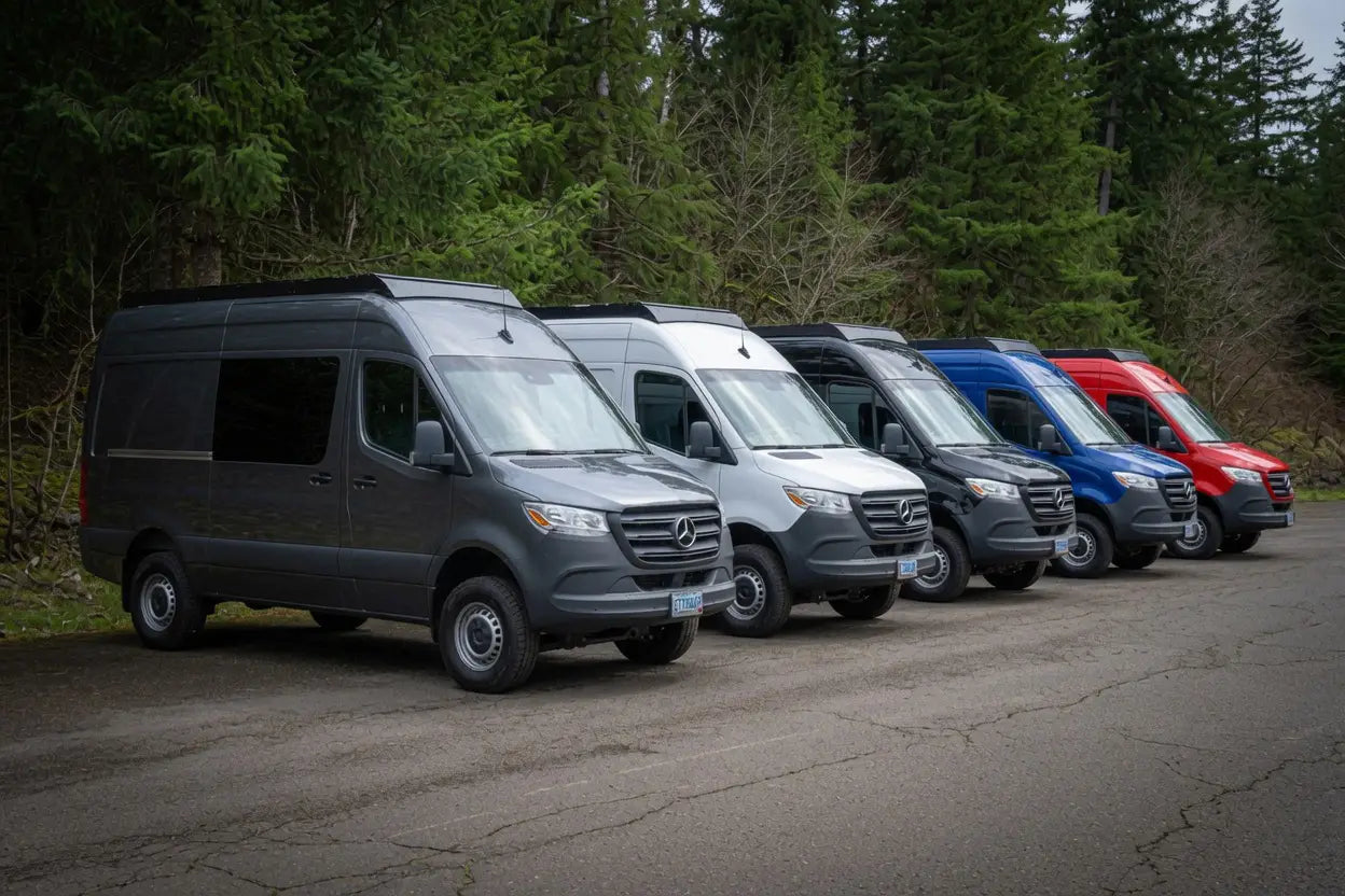 Adventure Wagon Commercial Vans Lined Up
